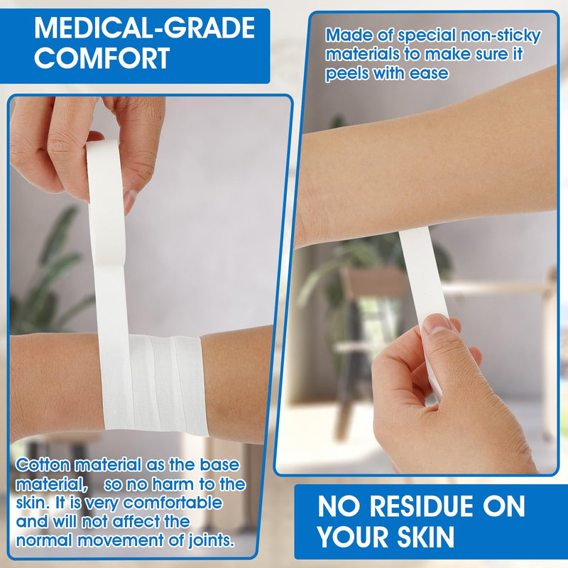 [Australia] - Finger Tape, 0.5 Inch x 10 Yard White Athletic Tape Extra Strong Adhesive, 3 Rolls Sport Tape, Medical Tape, Foot Tape for Rock Climbing, Grappling, Basketball, Lifters and BJJ Finger Tape 1 Count (Pack of 3) 