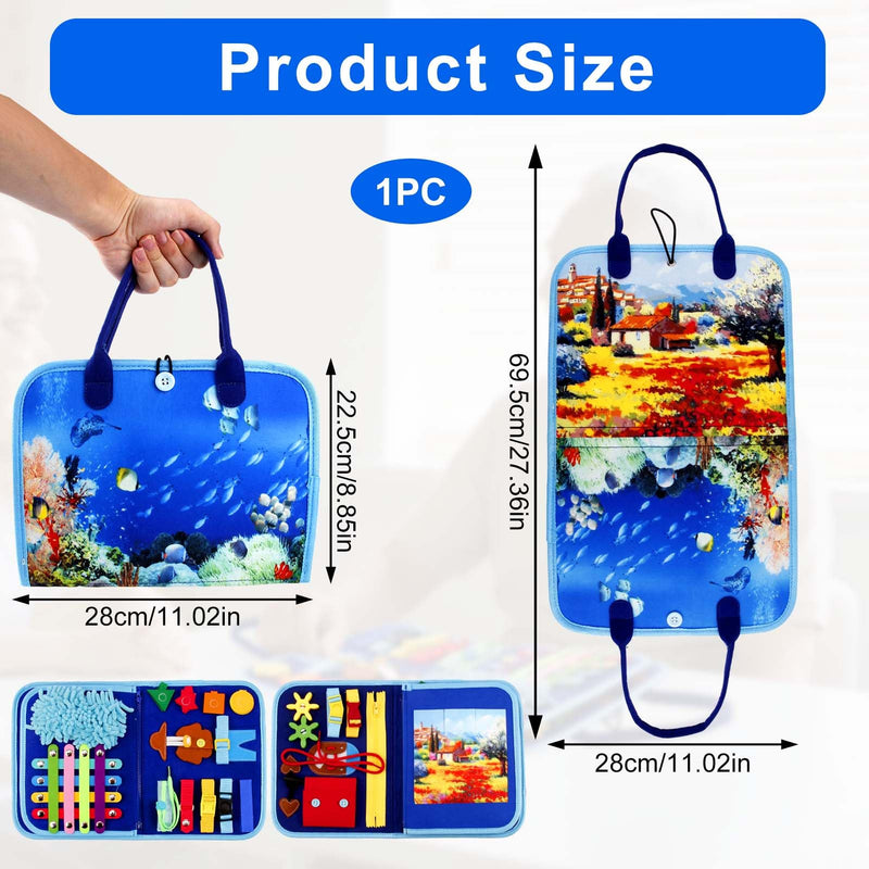 Fidget Blanket for Adults with Dementia, Colourful Sensory Activity Board for Seniors, Alzheimer's Calming & Memory Care Aid