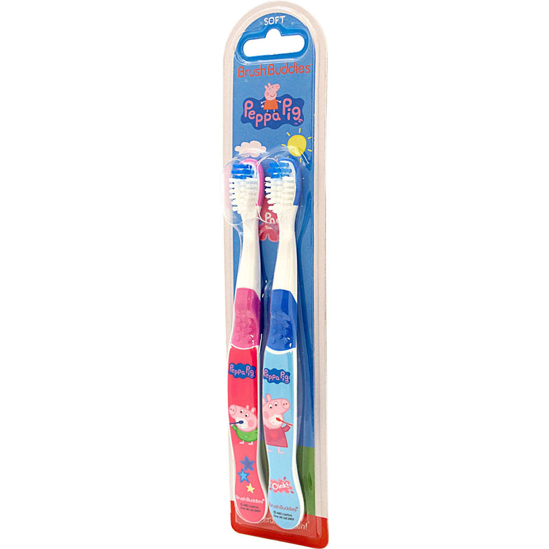 [Australia] - Brush Buddies Peppa Pig 2 Pack Toothbrush 
