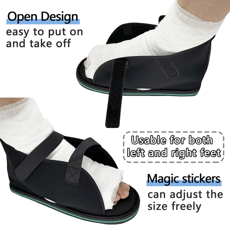 Medical open-toe plaster shoe,Adjustable Walking Boots Recovery Cast Shoe Covers,Universal for Both Left and Right Feet,Medical Boots for Men or Women S Small