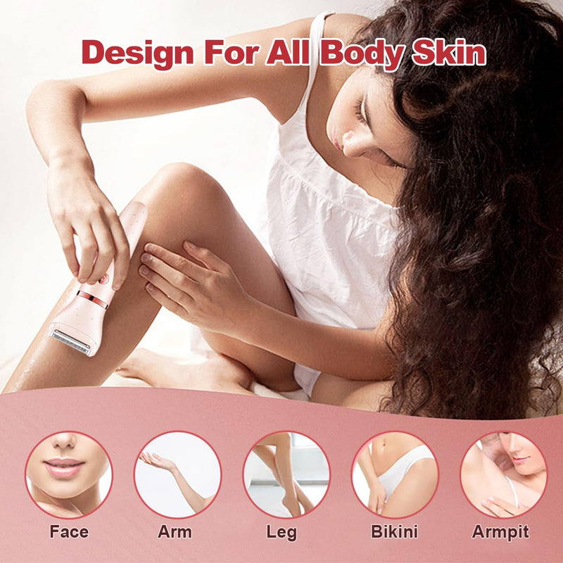 [Australia] - Electric Razor for Women,3 in 1 Shaver Hair Remover for Women Face,Wet & Dry Painless Shaver Bikini Trimmer for Face,Legs and Underarm (Pink) Pink 2024 