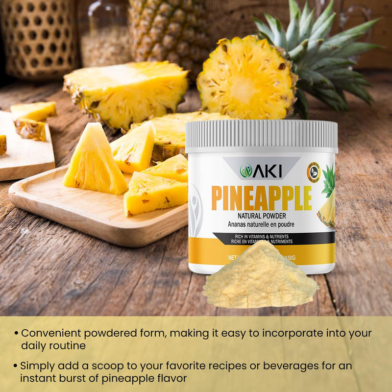 Pineapple Powder - Rich in Vitamin C, Raw & Rich in Nutrients - 5.29oz/150g