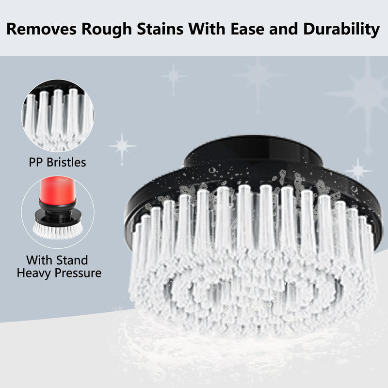 Replaceable Brush Heads Set, 9 Pack Brush Heads for Electric Spin Scrubber, Brush Heads for Uniqwamo Battery Powered Scrubber, Electric Shower Scrubber for Cleaning Bathroom, Kitchen, Car