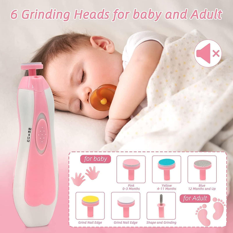 [Australia] - Baby Nail File-38 Pc Pink, Healthcare Grooming Kit Pink 38 in 1 Kit 