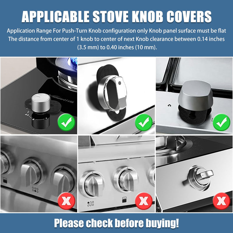 [Australia] - Silicone Stove Knob Safety Locks - Child Proof Oven Knob Locks (6 Pack)] 