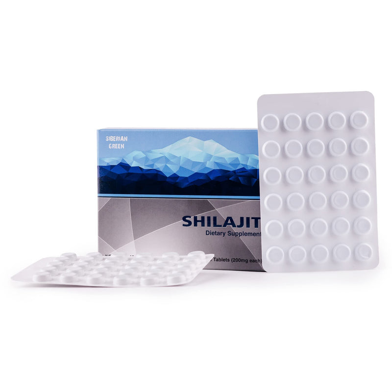 Natural Shilajit in Tabs, 2 Packs of 60 Tabs (Total 120 Caplets)