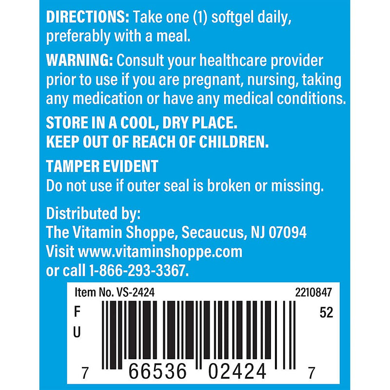 The Vitamin Shoppe Brand Vitamin D3 10000 IU Supplement, 100 Softgels | Gluten Free, Dairy Free, Bone, Immune, and Cellular Health Support for Men and Women