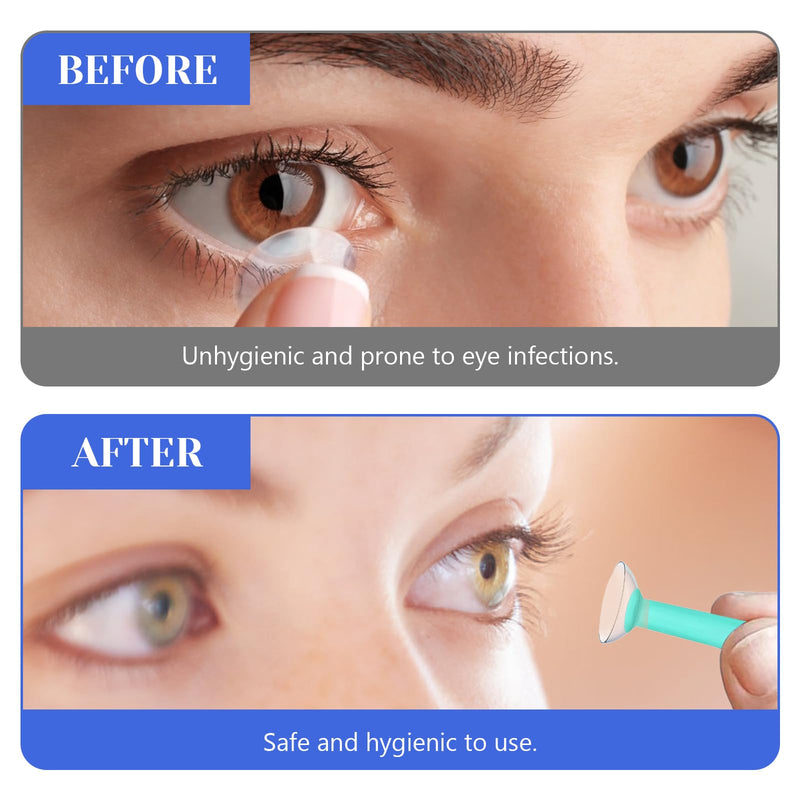 [Australia] - Contact Lens Insertion Aid Pack of 10 Contact Lens Suckers Simple Silicone for Hard and Soft Lenses Contact Lens Sucker Soft Lenses Contact Lens Sucker Hard Lenses with Bottle 