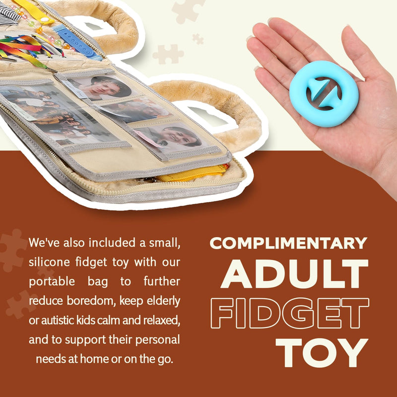 [Australia] - VonNova Fidget Blanket - Dementia Products for Elderly - Fidget Blanket for Adults with Dementia - Alzheimers Activities - Lap Blankets for Elderly - Busy Board 