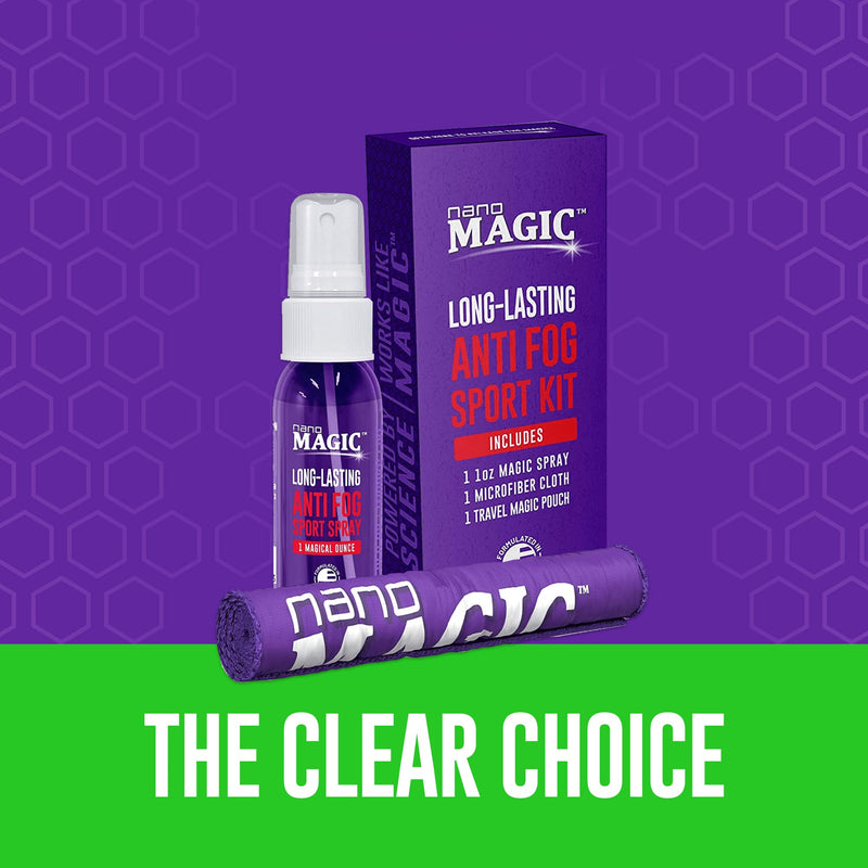 [Australia] - Anti Fog Sport Spray 1 oz Travel Kit, Eyeglasses, Sunglasses, Goggles, Face Shield, Sports, Moisture-Repelling Nano Coating, No Streaks, Microfiber Cloth & Spray Glass, Professional Grade 