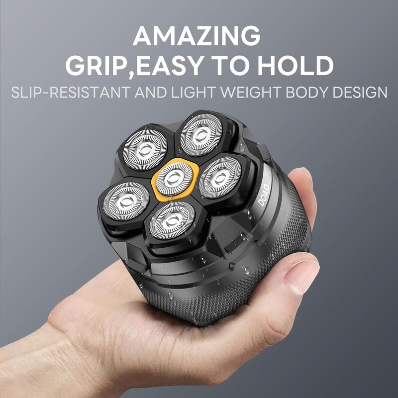 [Australia] - Head Shavers for Bald Men, 6D Magnetic Floating Blades, Smooth Shave in 3 Minutes, USB-C Rechargeable, 180min Runtime, Wet & Dry, Easy Clean, Anti-Slip Design(A6-Plus) A6-New 
