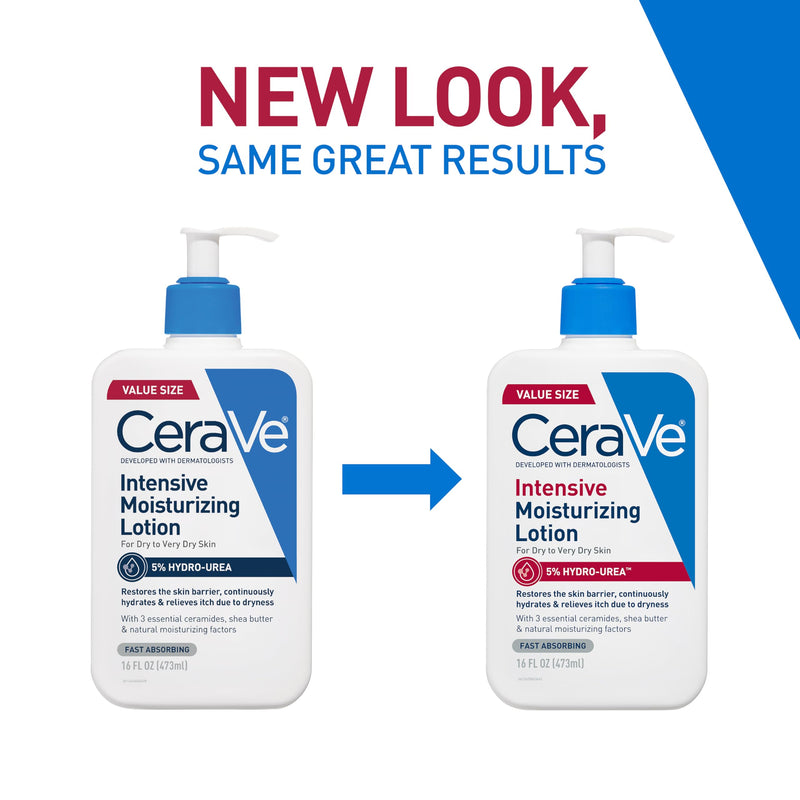 CeraVe Intensive Moisturizing Lotion, Shea Butter Body Lotion, 16oz | Skin Care, Relieves Signs Of Dry Skin with Hydro-Urea & Shea Butter In A Non-Greasy Formula For Rough, Tight and Itchy Skin 16 Fl Oz (Pack of 1)