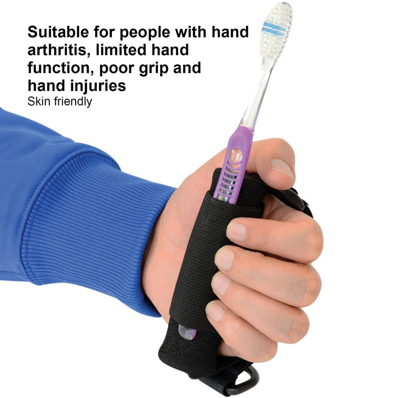 Elastic Utensil Holder Strap, Cuff Grip Aid for Elderly & Disabled – Eating Assistance Cutlery Writing Tool Strap