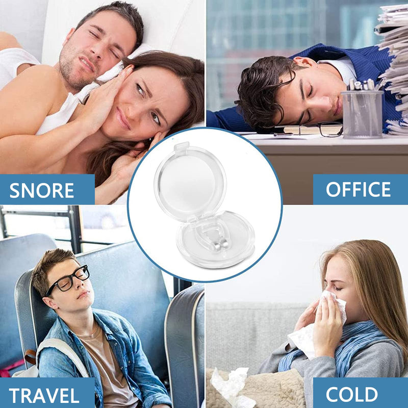 [Australia] - Anti Snoring Devices(8 Pack), Silicone Magnetic Stop Snoring Solution, Comfortable & Professional Anti Snoring Nose Clip for Men and Women 5.6 Inch 
