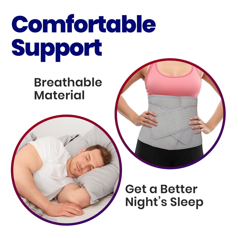[Australia] - Abdominal Binder Post Surgery Tummy Tuck - Postpartum Belly Band Wrap | Post C Section Belly Binder Recovery | Stomach Compression Hernia Belt For Men & Women After Pregnancy, Hysterectomy L/XL Large/XL 