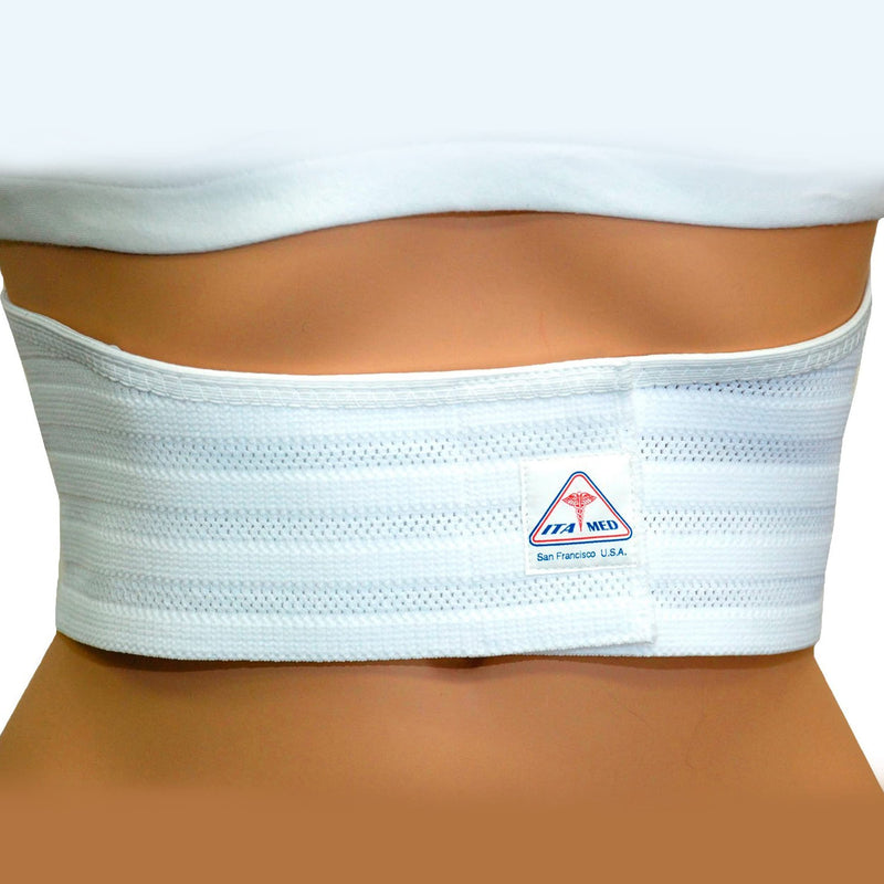 ITA-MED Rib Brace for Women, Breathable Elastic Compression Wrap & Chest Support, Rib Support Belt for Broken, Cracked, Dislocated & Fractured Ribs, Made In USA (White, XL) X-Large (Pack of 1)