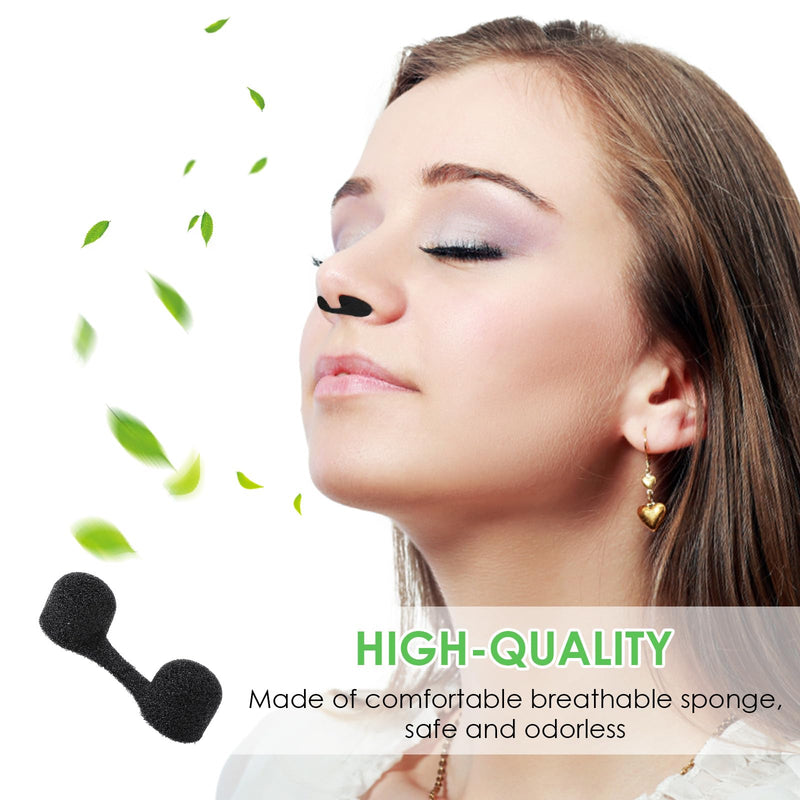 [Australia] - 100 Pieces Nose Plug Filter, Disposable Sponge Nose Filter, Plugs Supplies for Sunless Spray Tanning Noses Protection Outdoor Dust Construction Areas (Black) 