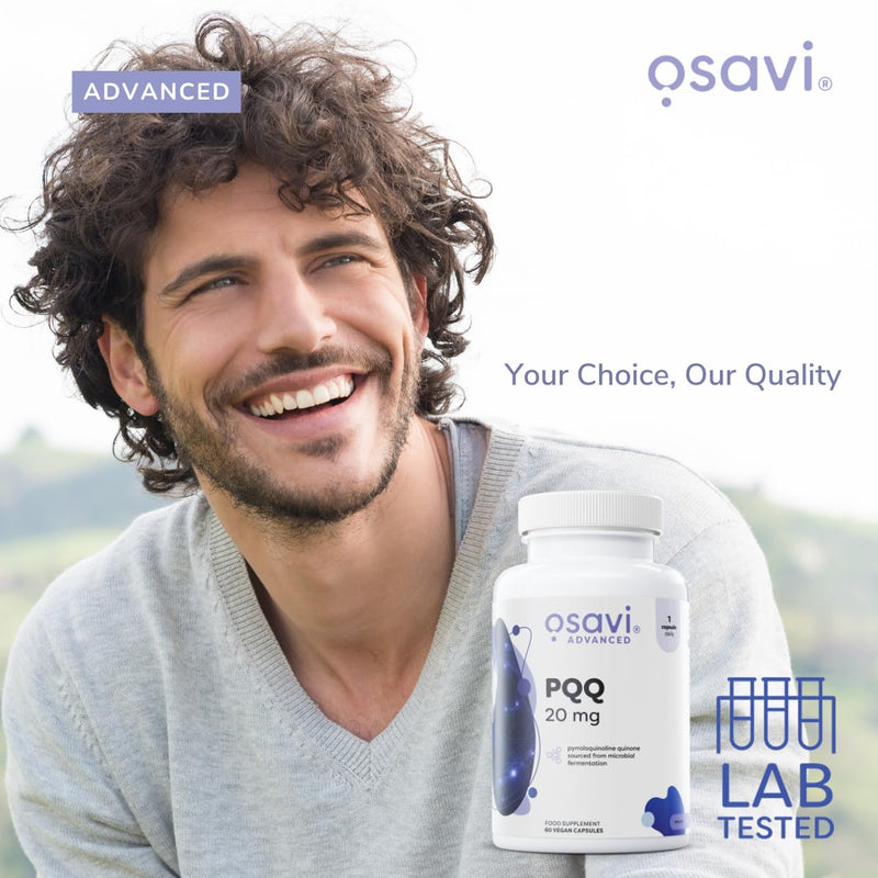 Osavi PQQ 20 mg – 60 Vegan Capsules | Microbially Fermented Pyrroloquinoline Quinone for Cellular Health Support