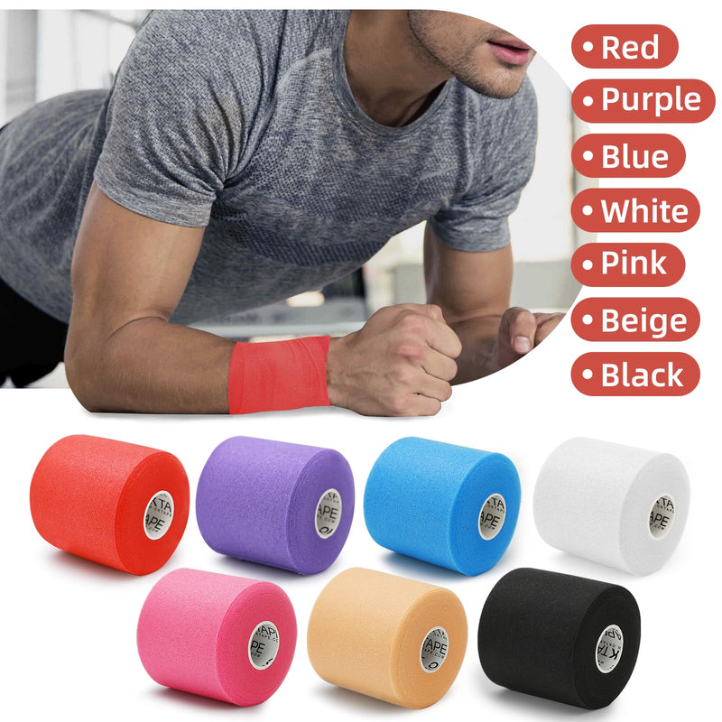 OK TAPE Pre Wrap Tape (4-Rolls, 120 Yards) - Athletic Foam Underwrap for Sports, Protect for Ankles Wrists Hands and Knees, 2.75 Inches - Red 2.75 Inch x 30 Yards