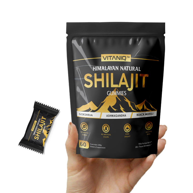 Premium Shilajit Gummies for Men & Women UK - Pure & Natural Himalayan Gold Shilajit Rich in Ashwagandha - Gokshura - Energy Boost & Immune Support - Gluten Free - 60 Gummies