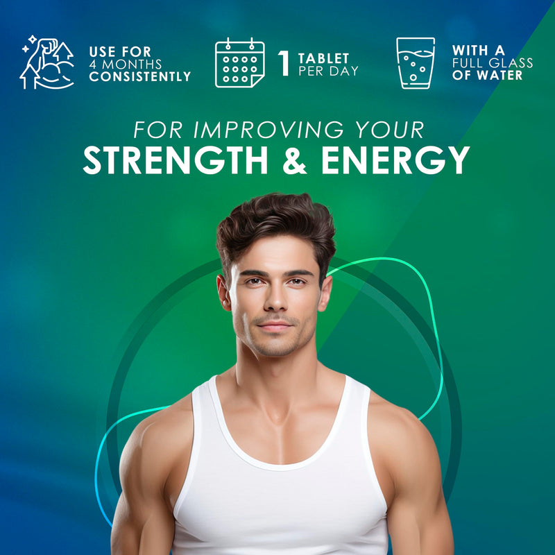 Ambrosial Men's Multivitamin Tablets for Men with Lycopene, Ginseng & Grape Seed Extract Supports Muscle Strength, Immunity, Energy & Endurance - Multi Vitamins for Men Fitness Enthusiast 120 Tablets