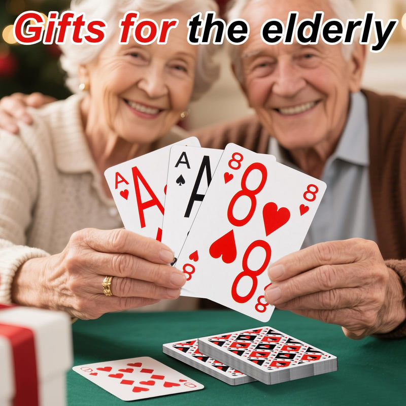 [Australia] - 2-Piece Elite Low Vision Playing Cards Set ‚Äì Large Font, Easy-to-Read Playing Cards for Visually Impaired People 