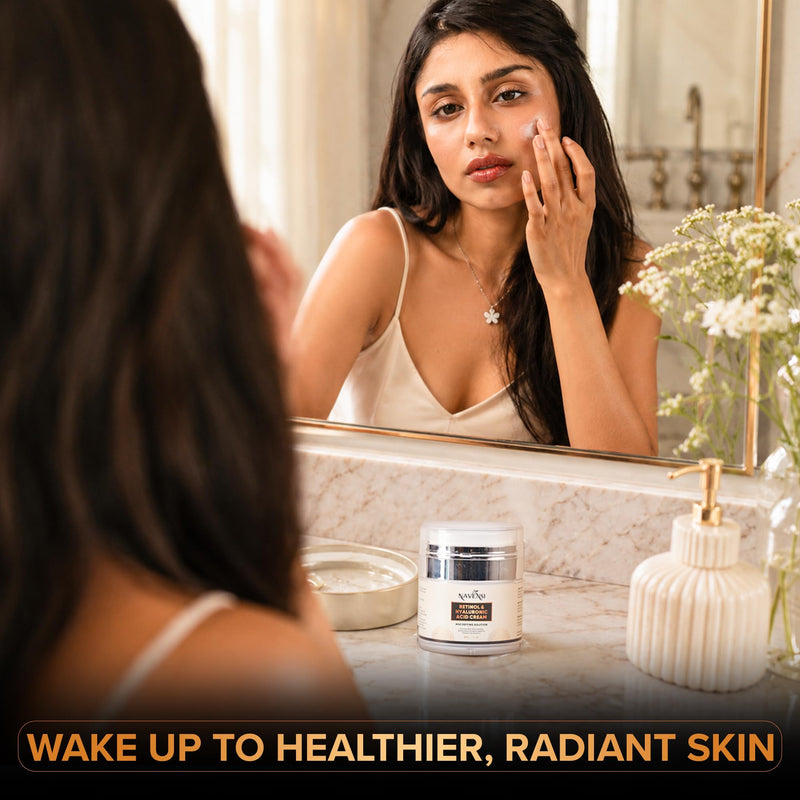 Retinol Face Cream 50ml | Anti Aging Moisturizer With Vitamin C, Hyaluronic Acid & Collagen | Reduces Wrinkles, Fine Lines & Dark Spots | Deep Hydrating & Firming Night Cream
