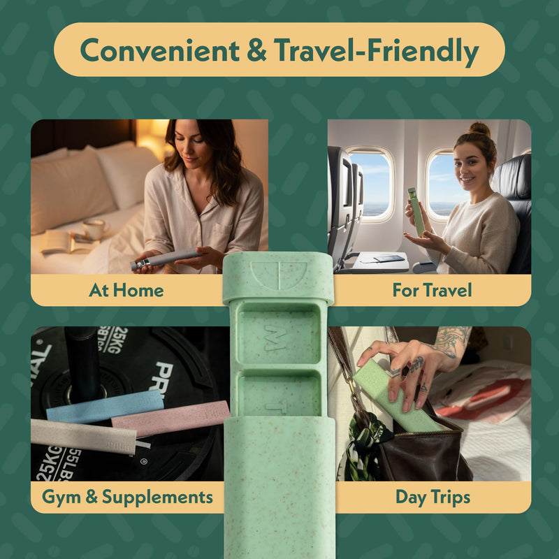 Pillar 7-Day Pill Case - Aesthetic Travel Pill Organizer - Weekly Pill Box | Perfect for daily use & travel, Soft Pink, Beautiful design, Great as a vitamin organizer or supplement organizer Original Pillar