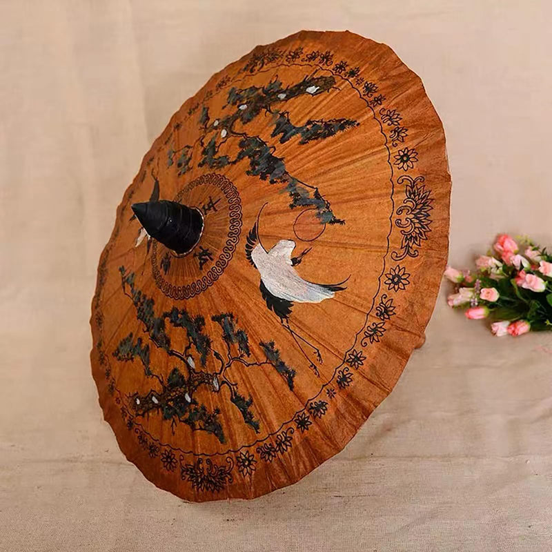 Chinese Japanese Handmade Parasol Umbrella,Asian Decoration DIY Art Dance Classical Umbrella for Wedding Parties Photography Costumes Cosplay(1 PCS) umbrella Fairy Crane 33.5" Oiled Umbrella