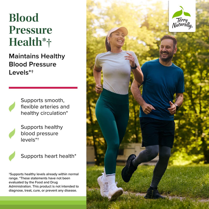 Terry Naturally Blood Pressure Health - Heart Support - 60 Count | French Grape Seed VX1. Healthy Blood Pressure, Blood Flow and Circulation Support. 60 capsules.