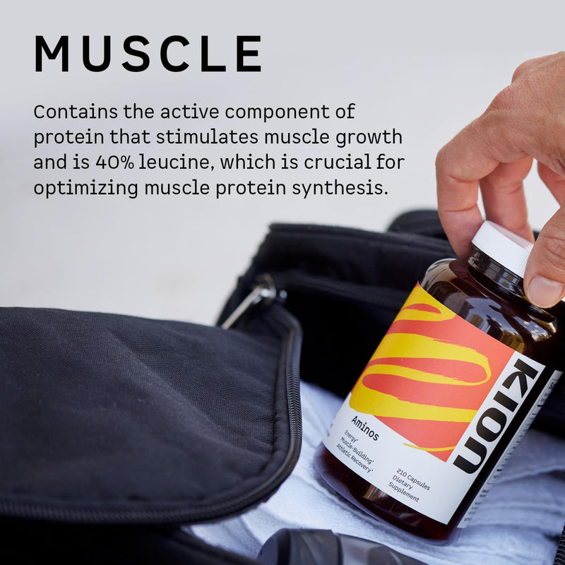 [Australia] - Kion Aminos Essential Amino Acids Capsules | The Building Blocks for Muscle Recovery, Reduced Cravings, Better Cognition, Immunity, and More | 30 Servings 