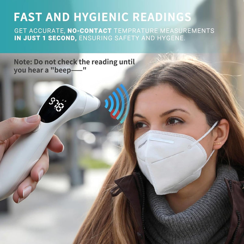 [Australia] - Dual Mode Thermometer for Adults, Kids, and Babies ‚Äì Infrared Digital Forehead and Ear Thermometer, No Touch with Fever Alarm and Fast Results 