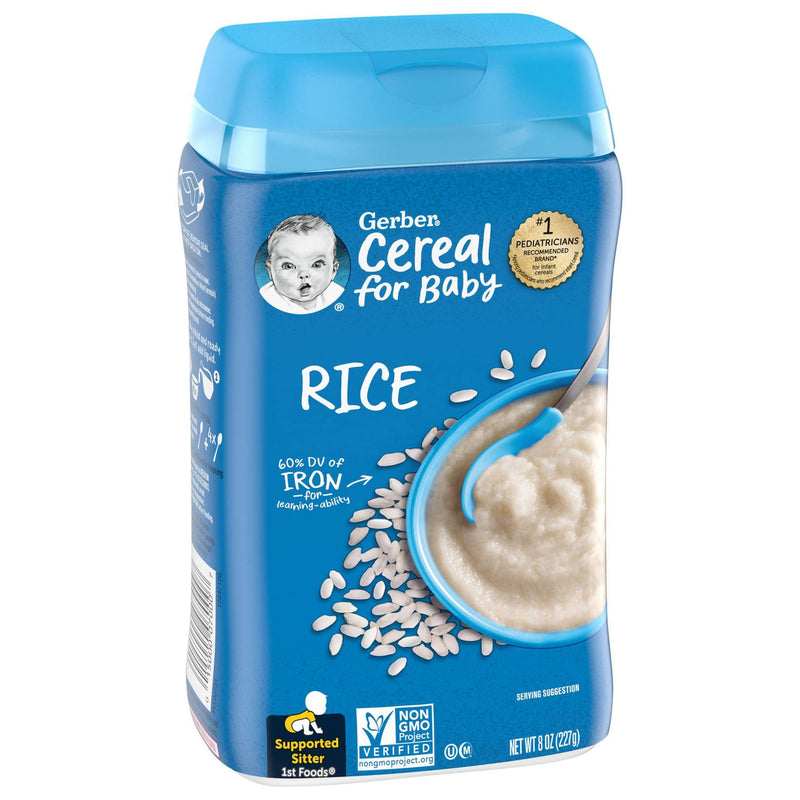 Gerber 1st Foods Cereal for Baby Baby Cereal, Rice, 8 oz Canister