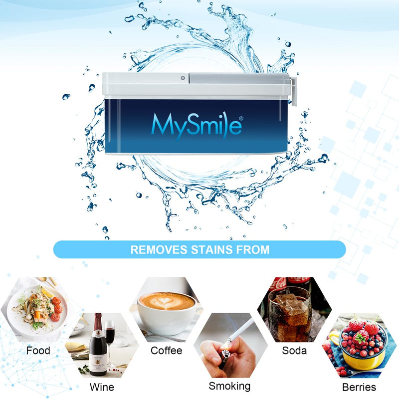 [Australia] - MySmile Teeth Whitening Powder for Tooth Whitening, Toothpaste Natural Powder Teeth Whitener, Enamel Safe Whitening Tooth Cleaning Powder, Tooth Stain Remover and Polisher, Fresh Mint Blue 