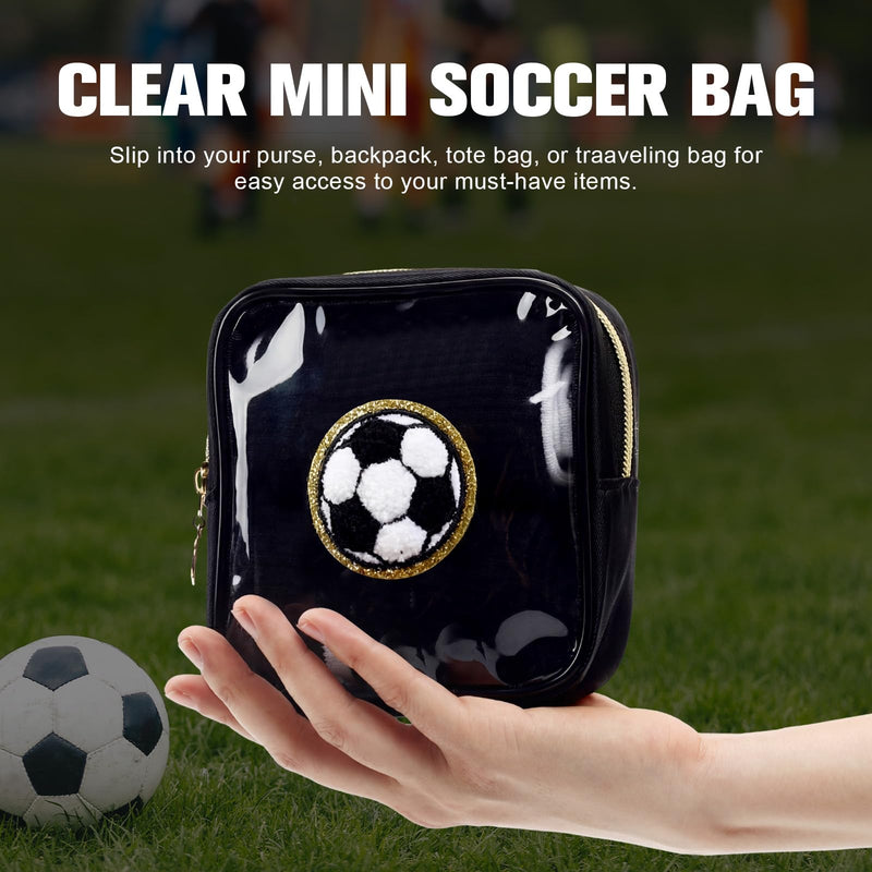 Kacctyen 12 Pcs Soccer Purse for Girl Soccer Accessories Small Makeup Bag
