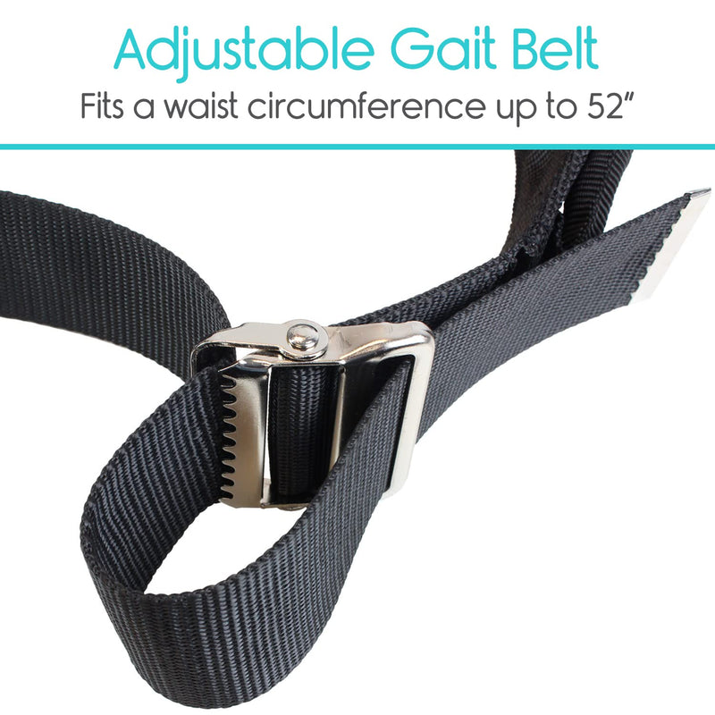 [Australia] - Vive Transfer Belt with Leg Loops - Medical Nursing Safety Gait Assist Device - Bariatrics, Pediatric, Elderly, Occupational and Physical Therapy - Long Strap and Quick Release Metal Buckle - 52 Inch Transfer Belt with Loops 