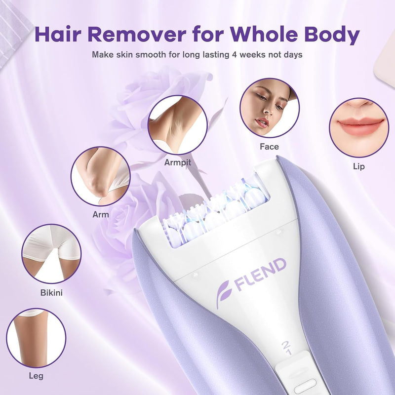 [Australia] - Women's Epilator, Quiet Facial Epilator, Women's Facial Epilator with 2 Speed Levels, Wireless Epilator Face & Body Hair Removal, Electric Epilator Hair Removal Device Face 