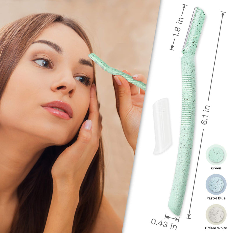 [Australia] - ennva Eyebrow Razor for Women | Dermaplane Facial Razor for Face | Hair Trimmer Face Razor for Body Use | Multipurpose Facial Hair Removal Disposable Blades Eyebrow Shaper Tool - 12pcs 