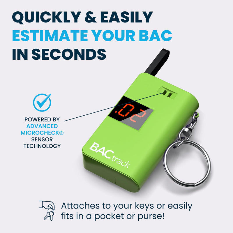 BACtrack Keychain Breathalyzer | Portable BAC Alcohol Tester | Green | 3 Mouthpieces Included | For Home & Personal Use 1