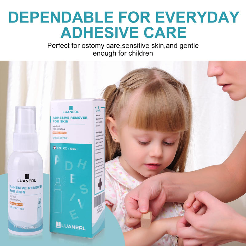 [Australia] - Adhesive Remover for Skin Spray Bandage & Surface & ostomy Supplies No Sting-Sensitive Skin-All Natural,30 ml Bottle 1.0 