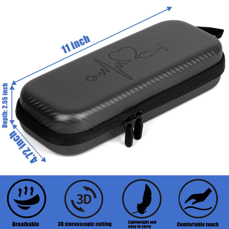 [Australia] - Stethoscope Case for 3M Littmann Classic III,Stethoscope Carrying Case for Nurse Gift,Lightweight Stethoscope Travel Holder for Lightweight II S.E (Black) EVA-Black(only case) 