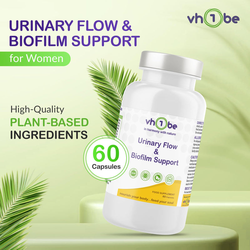 D-Mannose Urinary Tract & Bladder Support Supplement | Biofilm Support Formula with Cranberry, Berberine, Digestive Enzymes & Botanicals | 60 Capsules | vh1be
