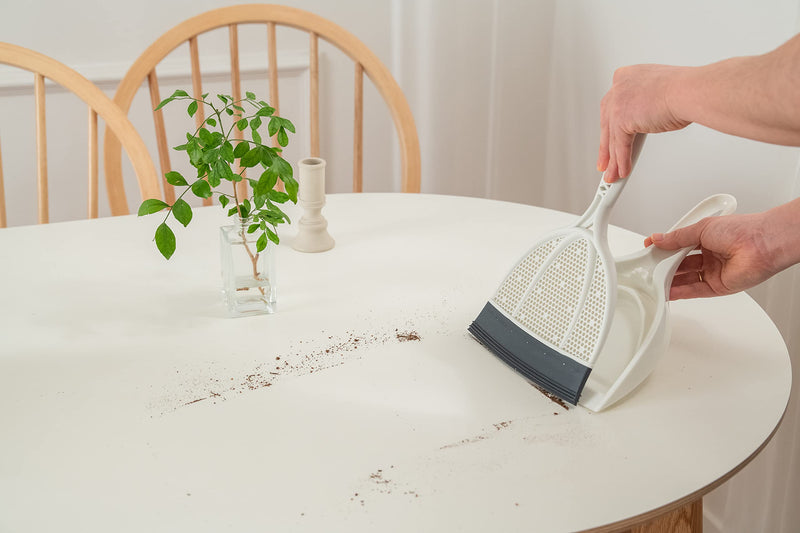 [Australia] - Broombi Silicone Handheld Brush & Dustpan Set - All Smooth Surface Squeegee Sweeper - Ideal for Pet Hair Removal, Wet and Dry Use to Maximize Clean-Up Efficiency 