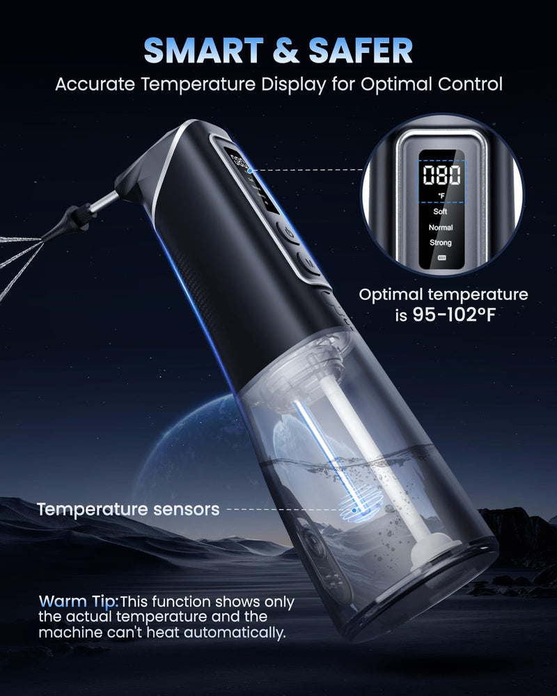 [Australia] - Ear Wax Removal, ONLYCARE FSA - HSA Eligible Earwax Removal Kit, Safe Ear Cleaner with Water Temp Sensor, Electric Ear Irrigation Flushing System, IPX7 Waterproof, USB Chargeable for Effective Clean Black 