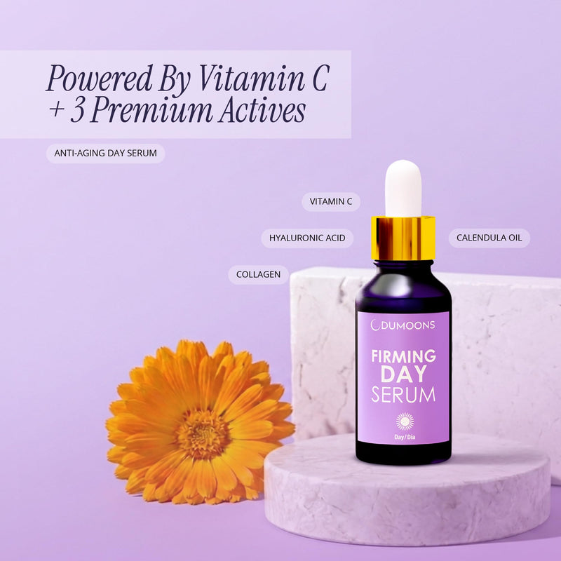 Vitamin C Serum for Face with Collagen & Hyaluronic Acid - Anti Aging Day Serum, Brightening Hydrating Serum for Women & Men, Lightweight Daily Face Serum with Calendula Oil, 0.67 fl oz
