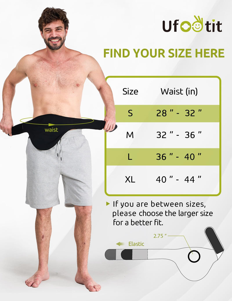 [Australia] - Ostomy Bag Covers, Colostomy Bag Covers for Men and Women to Hold Ostomy Bags,Ostomy Belt for Daily Life and Sporting, Black(Large) Large 