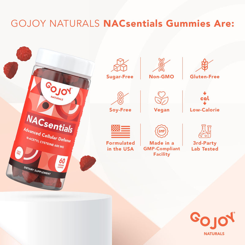 [Australia] - 7-in-1 Vegan NAC 600mg Gummies - Sugar Free N Acetyl Cysteine 600mg NAC Supplement - Powerful Antioxidant Supplement with Vitamin C, ALA, Resveratrol & More - Immune Support Gummies 