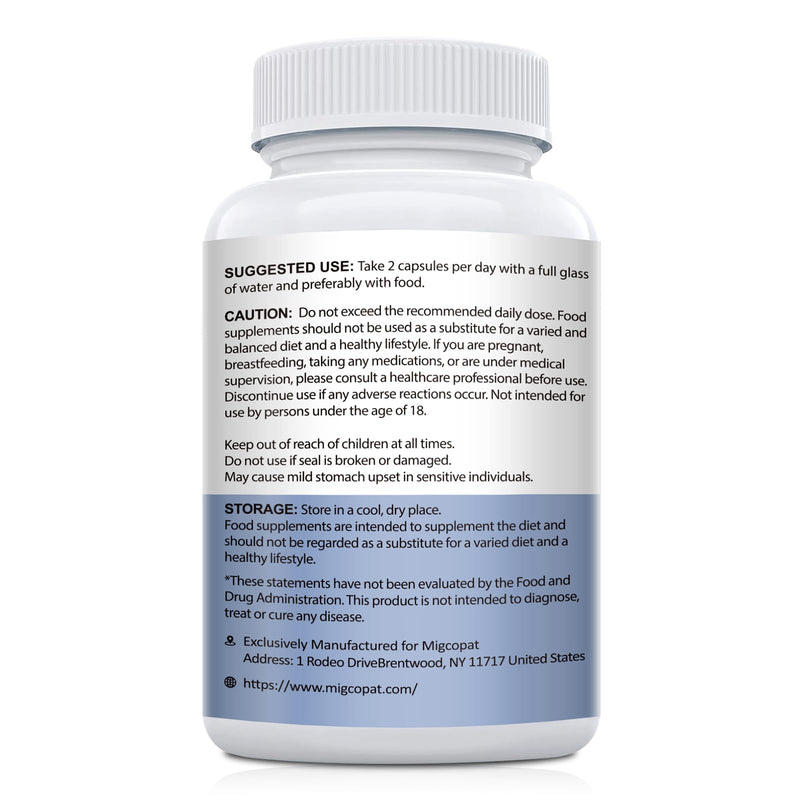 Magnesium Complex 8-in-1, Magnesium Glycinate Supplements with Bisglycinate, Citrate, Taurate 1000mg, Added Zinc B6 D3 for Energy, Muscle, Sleep & Nerve Function - High Absorption 120 Vegan Capsules