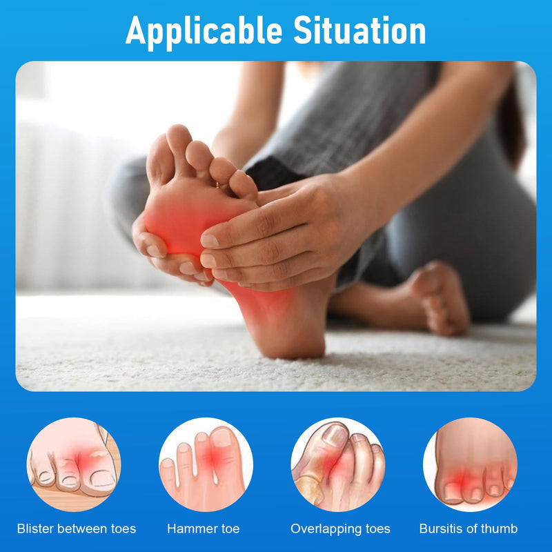 [Australia] - TCASENER Hallux Valgus Correction Bandage, Hallux Socks, Toe Separator Hallux Valgus Correction Washable, Silicone Bandage Toe Spreader Hallux Valgus for Men and Women MWFJIAOT01 