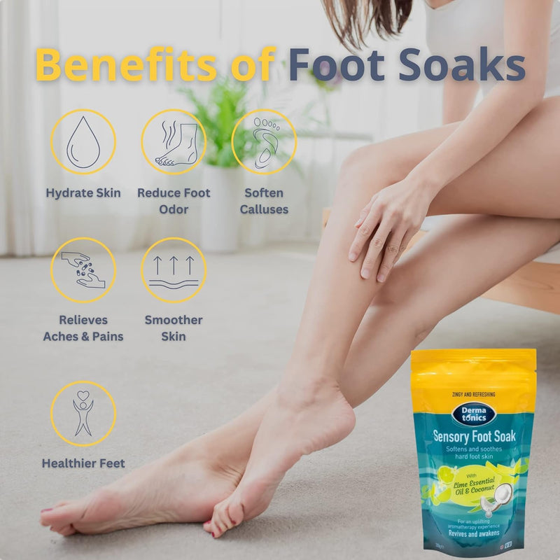 [Australia] - Dermatonics Sensory Foot Scrub 125ml & Foot Soak 350g | Exfoliates, Softens & Improves Skin 